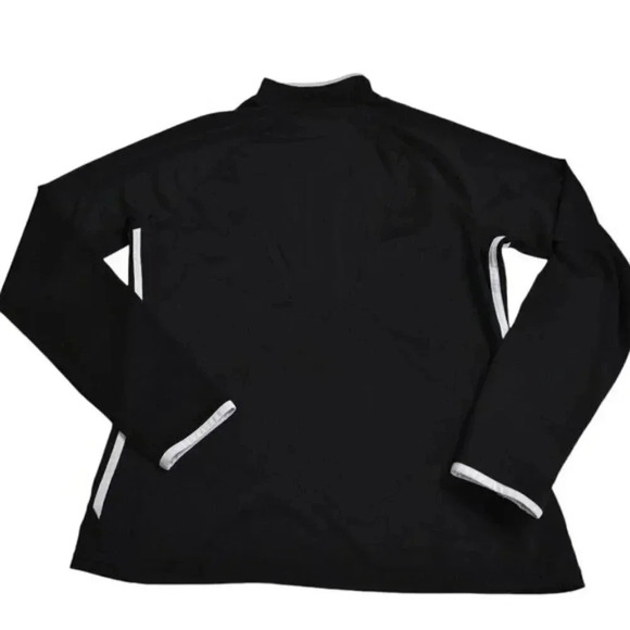 Adidas  Black Full Zip Track Jacket 3 Stripes Lightweight Women's Size Large - Picture 6 of 8